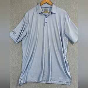 Callaway Golf Polo Shirt Men’s Size Large Purple White Geometric Opti-Dri